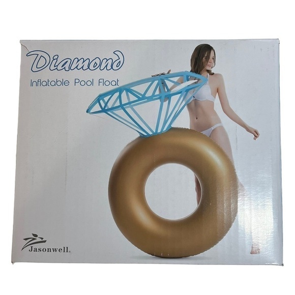 Giant Inflatable Diamond Ring Pool Float - Picture 2 of 9